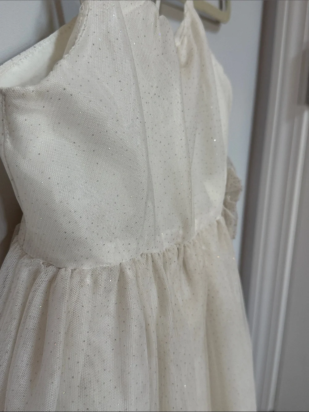 H&M Cream Tulle Flower-Accent Girls Formal Dress